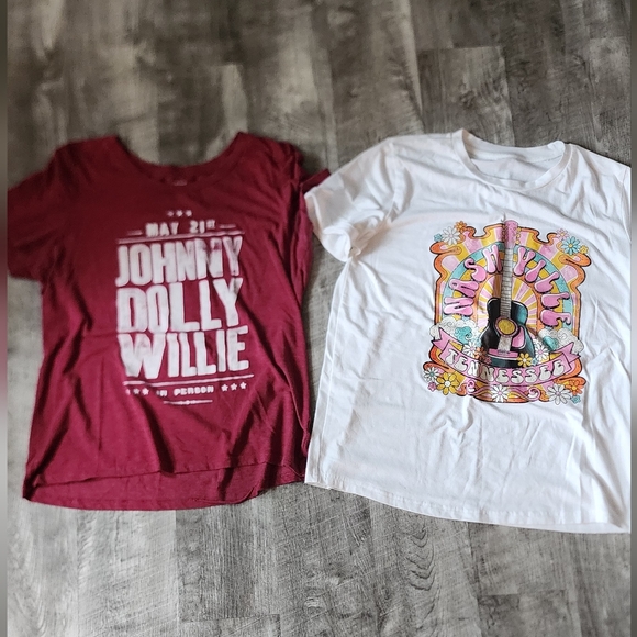 True Craft Red and White Graphic Tees - Picture 1 of 5